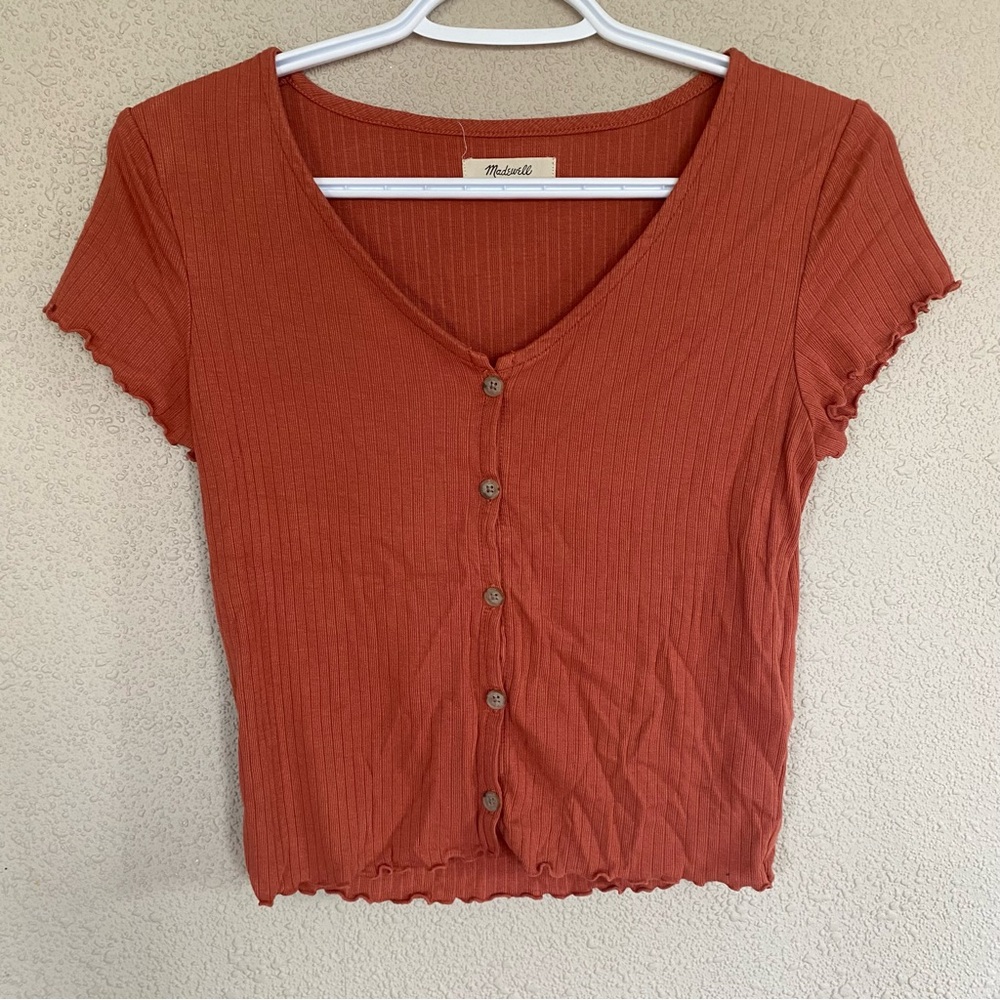 Madewell cropped shirt with buttons
